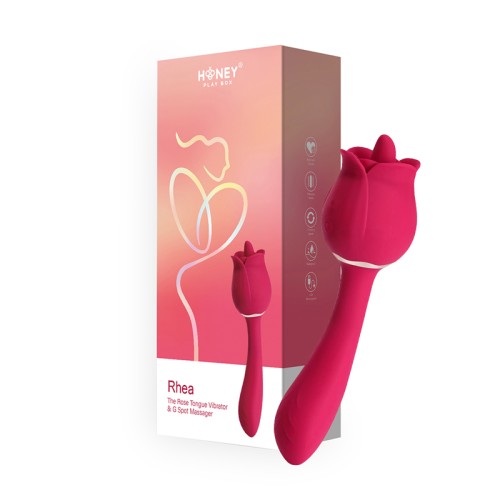 Honey Play Box Rhea Vibrador de Lengua Clítoris G-spot Rojo