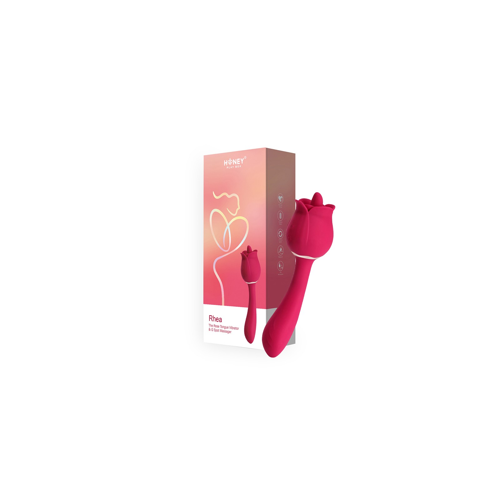 Honey Play Box Rhea Vibrador de Lengua Clítoris G-spot Rojo