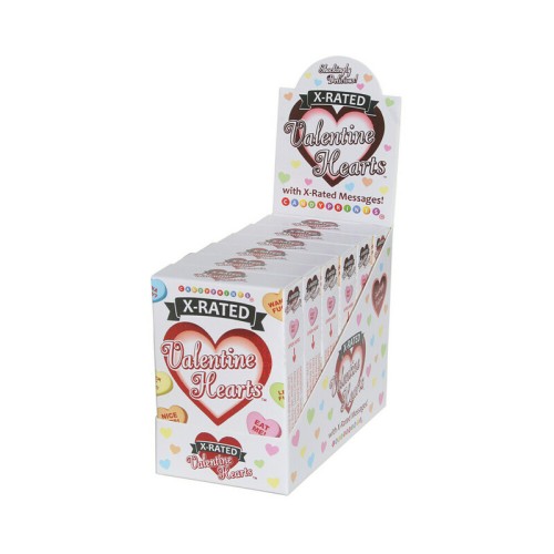 Caja de Caramelos Corazones X-Rated para San Valentín - Display de 6 Piezas