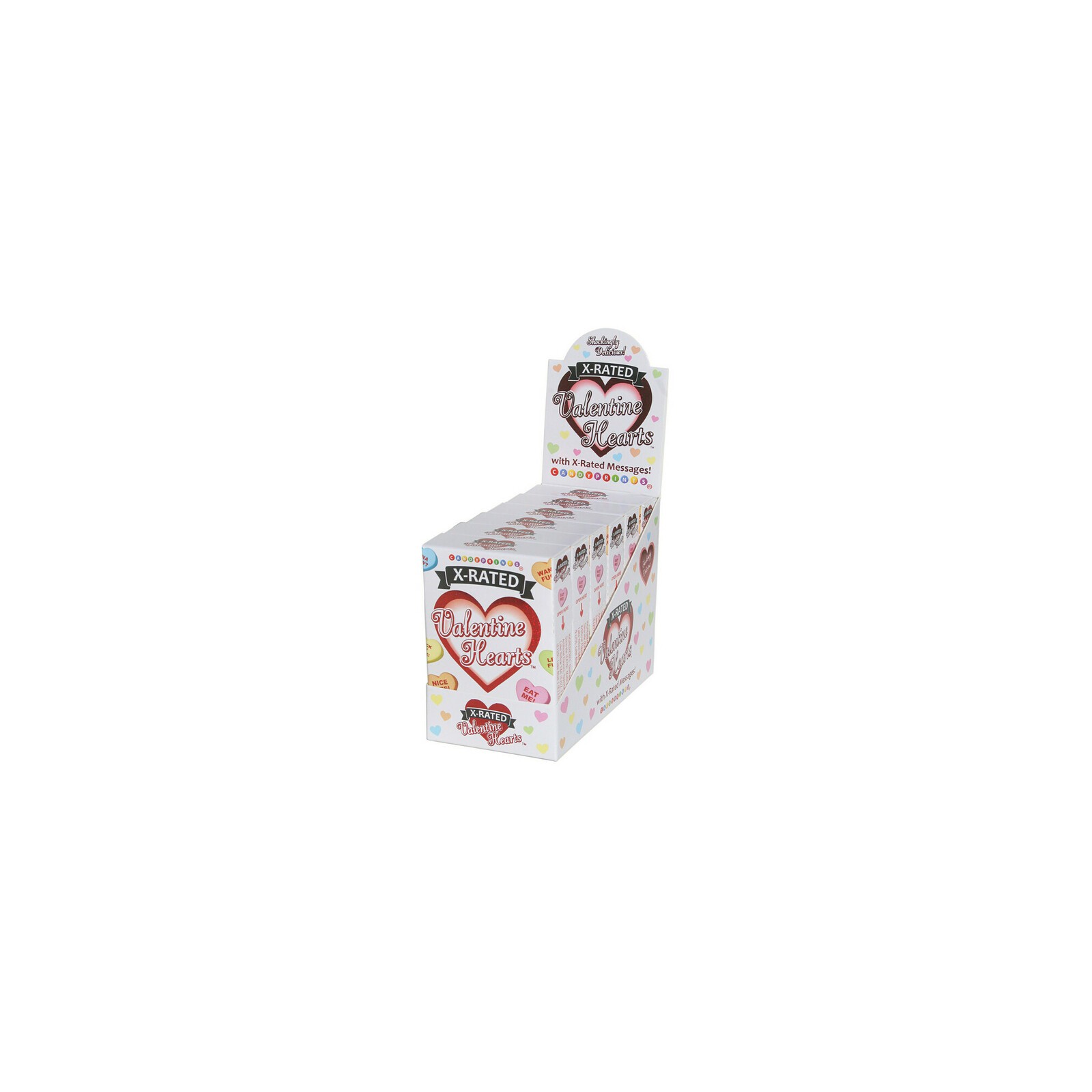 X-Rated Valentine Hearts Candy Box 6-Piece Display