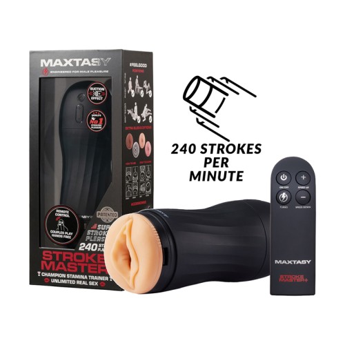 Maxtasy Stroke Master Realistic Stroker with Remote