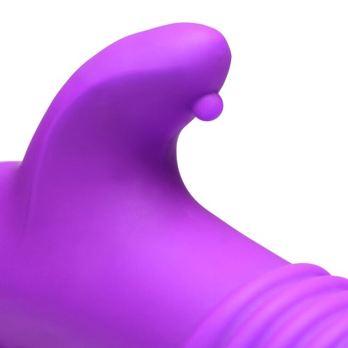 Gossip Blaster 7X Thrusting Silicone Rabbit Vibrator Violet