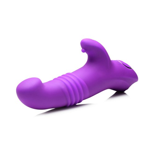 Gossip Blaster 7X Thrusting Silicone Rabbit Vibrator Violet