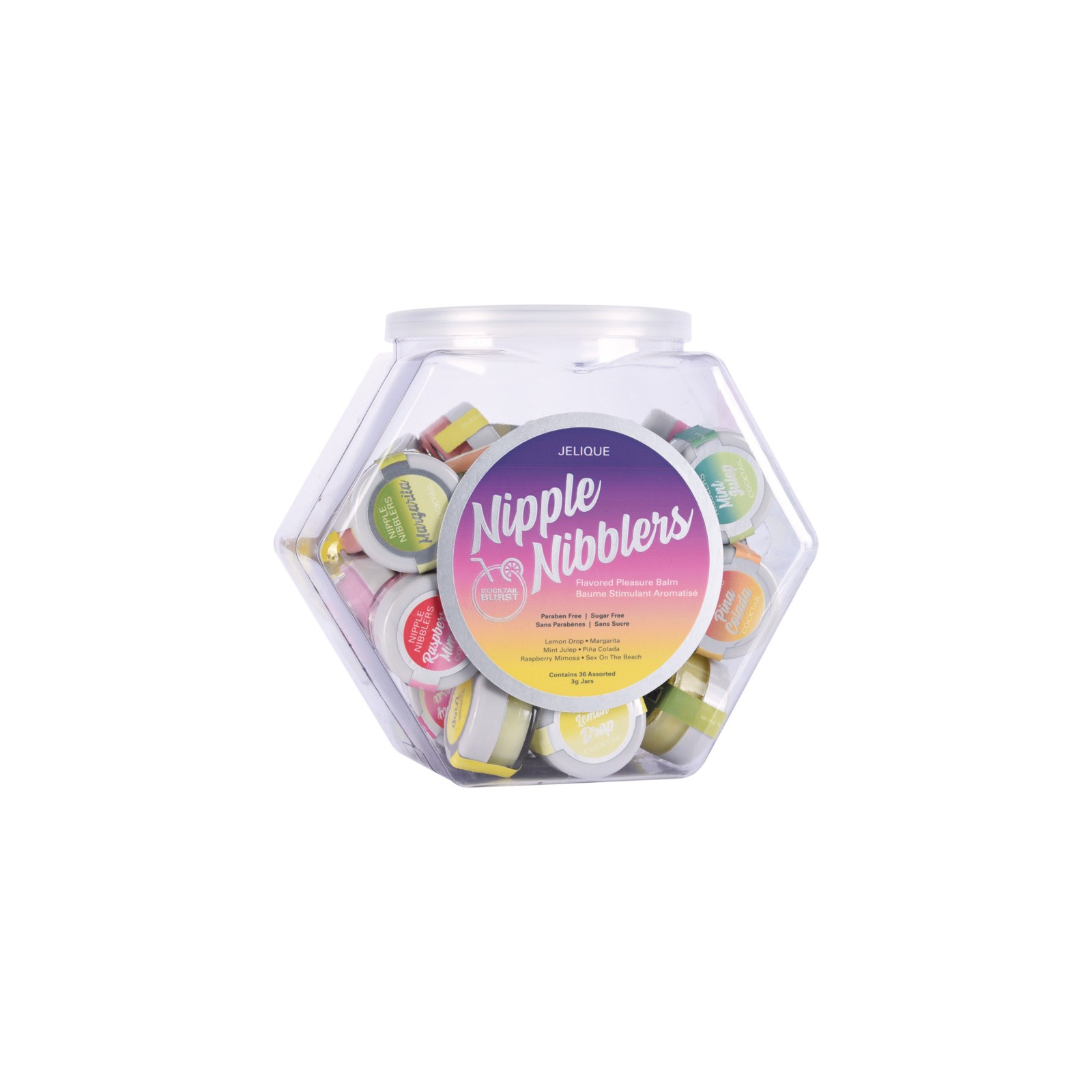 Jelique Cocktail Nipple Nibblers Assort Tub 36pc