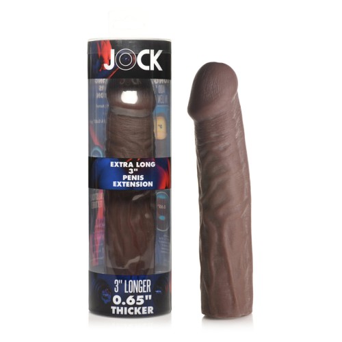 Sleeve de Extensión de Pene Jock Extra Largo 3 in. Oscuro