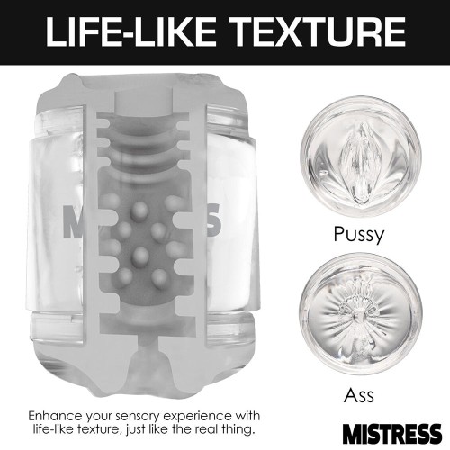 Mistress Double Shot Mini Masturbator Clear