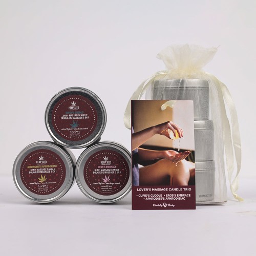 Earthly Body Hemp Seed Valentine's Candle Trio