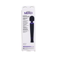 Merci Rechargeable Power Wand Silicone Massager Black Violet