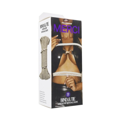 Merci Bind & Tie Hemp Bondage Rope 50 ft Natural