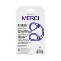 Merci Restrain Muñequeras o Tobilleras de Cañamo 6mm Violeta