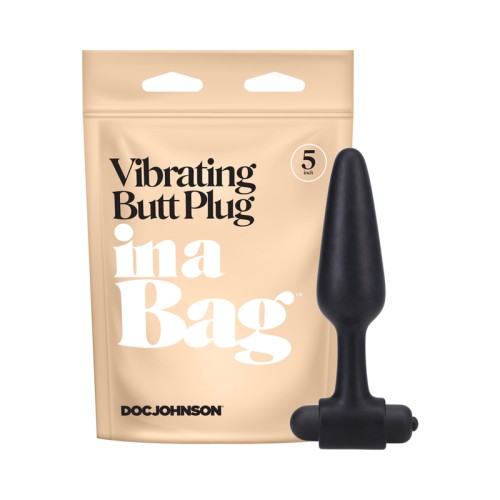 In A Bag Vibrating Butt Plug 5 inches Black - Buy Now