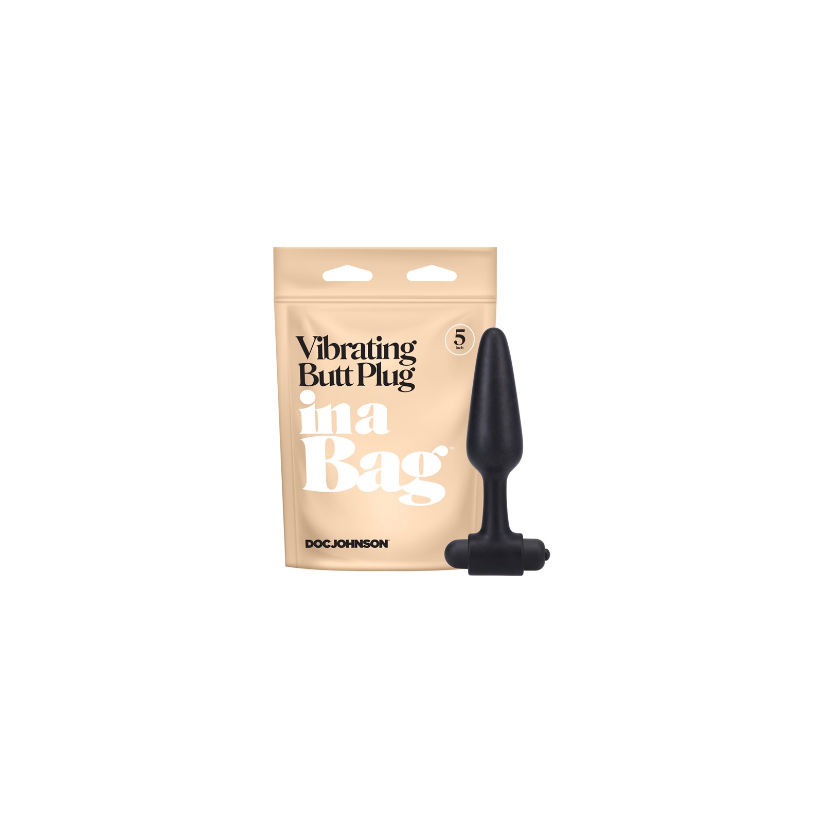 In A Bag Vibrating Butt Plug 5 inches Black - Buy Now