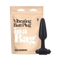 Plug Anal Vibrante en Bolsa 5 pulgadas Negro - Compra Ahora