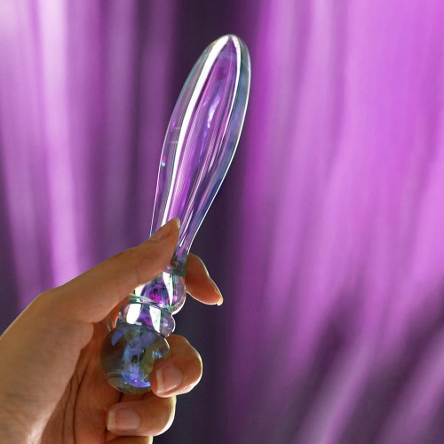 Dildo de Cristal Biird Cecii con Perlas