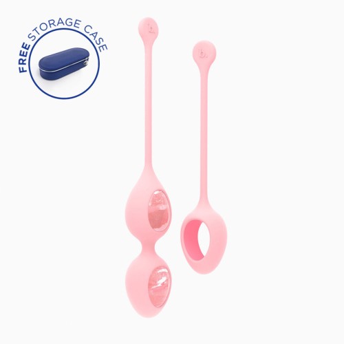 Biird Yonii Set de Huevos de Cuarzo Rosa 2 Piezas