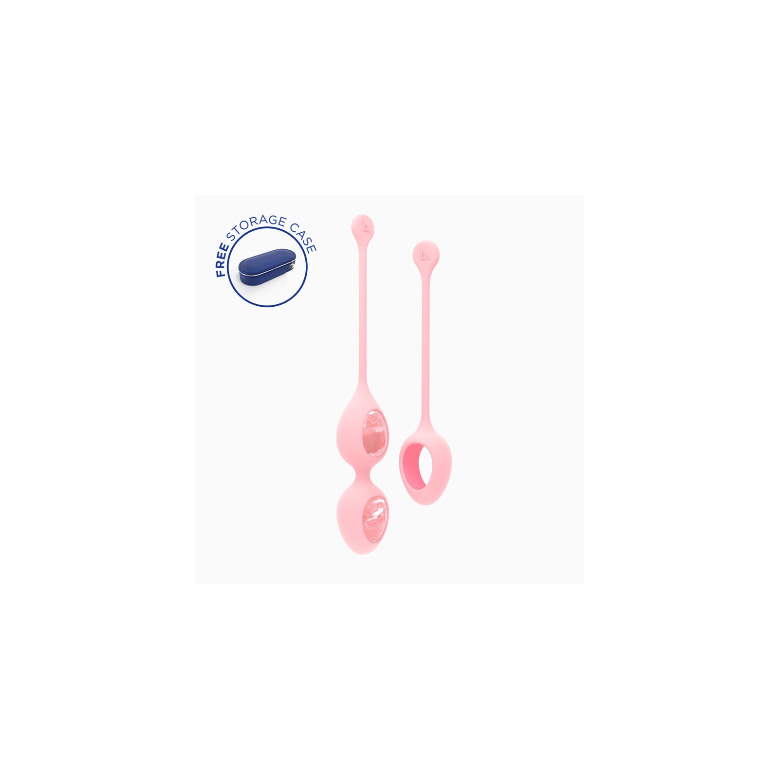 Biird Yonii Set de Huevos de Cuarzo Rosa 2 Piezas