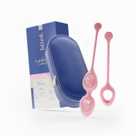 Biird Yonii Set de Huevos de Cuarzo Rosa 2 Piezas