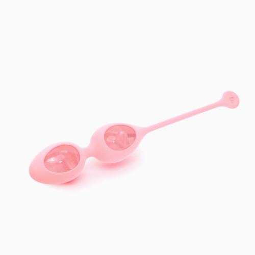 Biird Yonii Set de Huevos de Cuarzo Rosa 2 Piezas