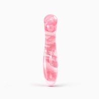 Dildo de Cristal Cuarzo Rosa Biird Pixii