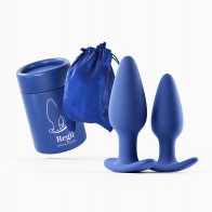 Biird Regii 2-Piece Anal Plug Set in Blue