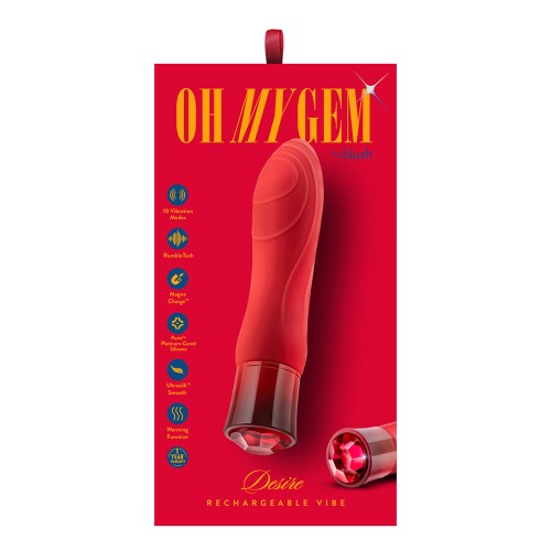 Oh My Gem Desire Ruby Vibrator for Enhanced Pleasure