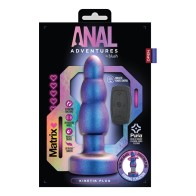 Anal Adventures Matrix Kinetik Plug with Remote Space Age Blue