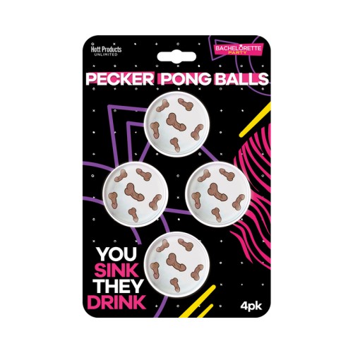 Pecker Beer Pong Balls - 4 Pack