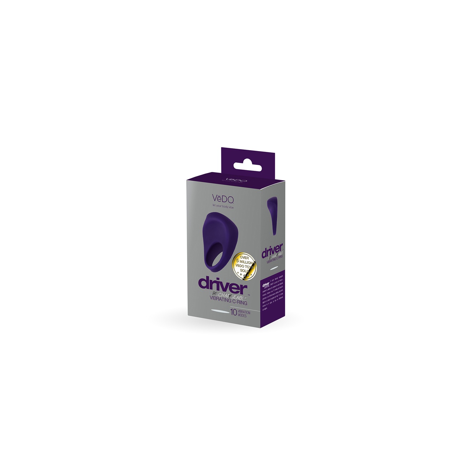 VeDO Driver Rechargeable Vibrating C-Ring Purple