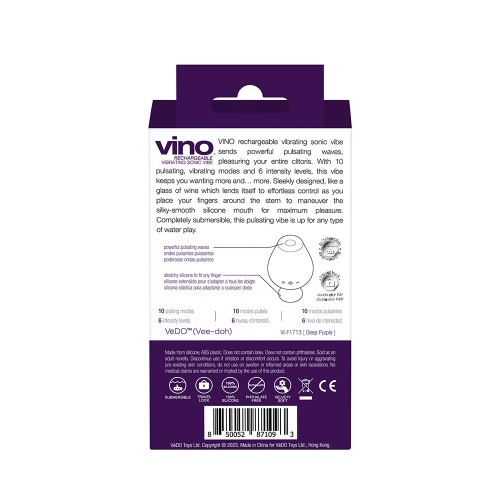 VeDO Vino - Vibe Sónico Recargable Morado - Placer Definitivo