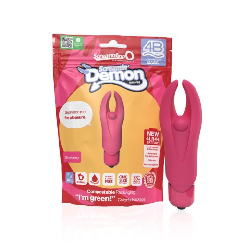 Screaming O 4B Demon Fresa - Mini Vibrador para Placer Intenso