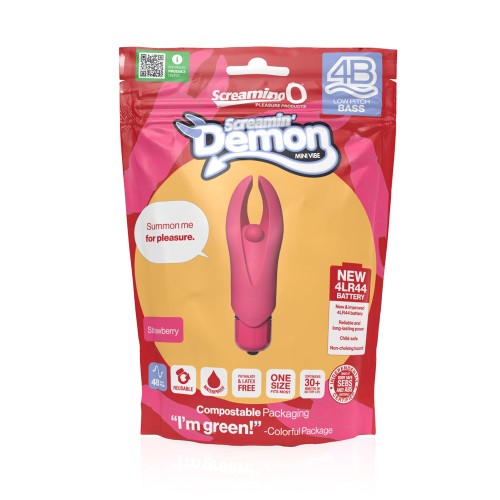 Screaming O 4B Demon Fresa - Mini Vibrador para Placer Intenso