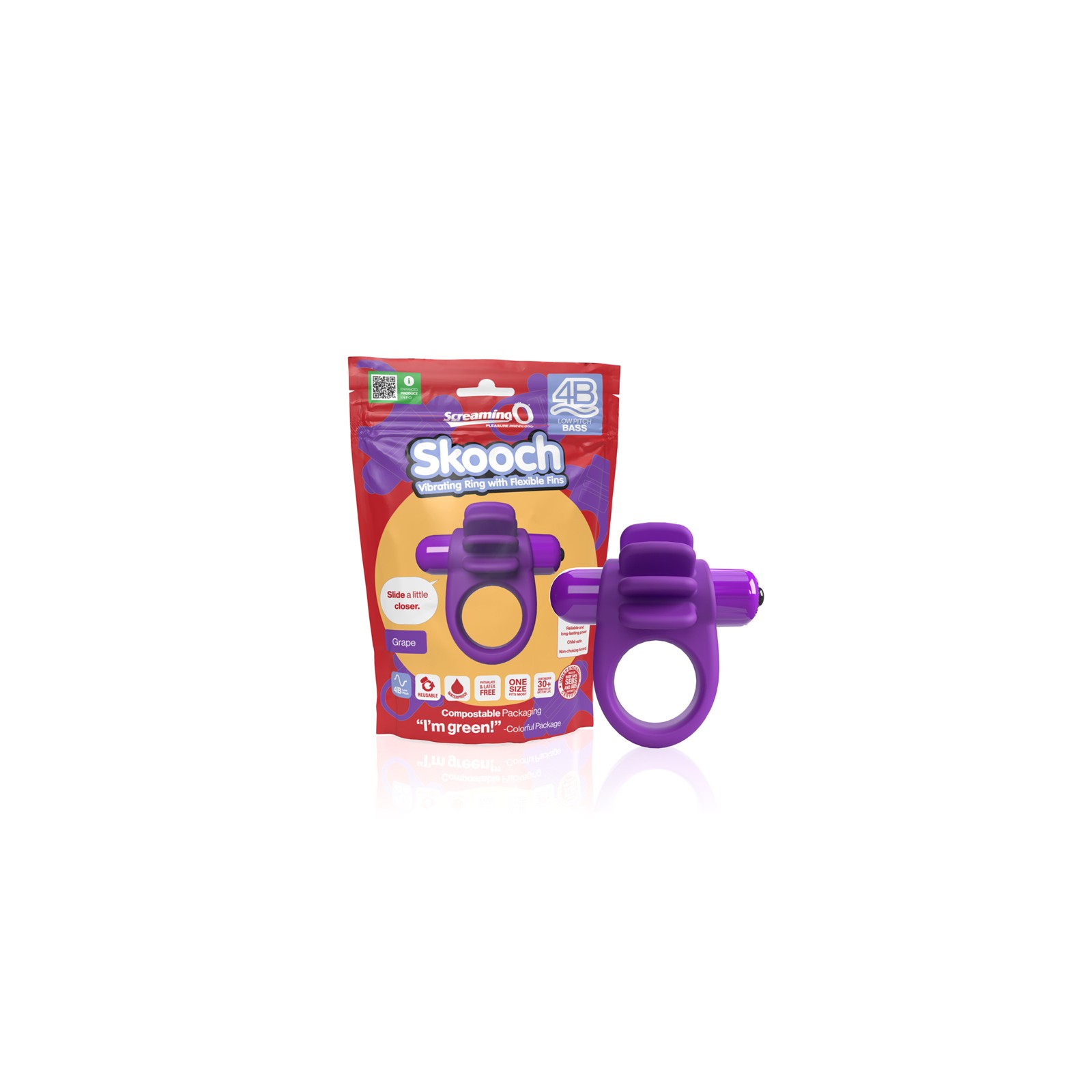 Screaming O 4B Skooch Grape Vibrating Cock Ring