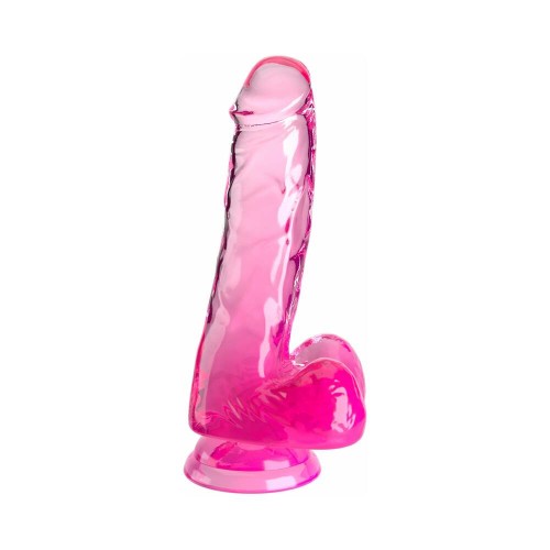 King Cock Clear with Balls 6in Pink - Ultimate Fantasy