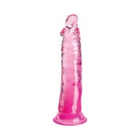 Dildo King Cock Clear 8 pulgadas Rosa