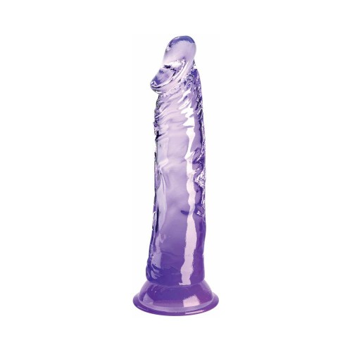 King Cock Clear 8in Purple - Realistic Pleasure