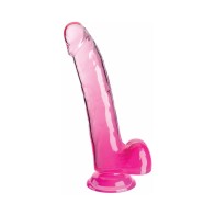 King Cock Clear Dildo with Balls for Ultimate Pleasure