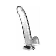 King Cock Clear Dildo with Balls 9in