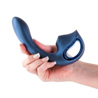 Vibrador Metálico Azul Kaia de Seduction Para Placer Clitorial y Punto G