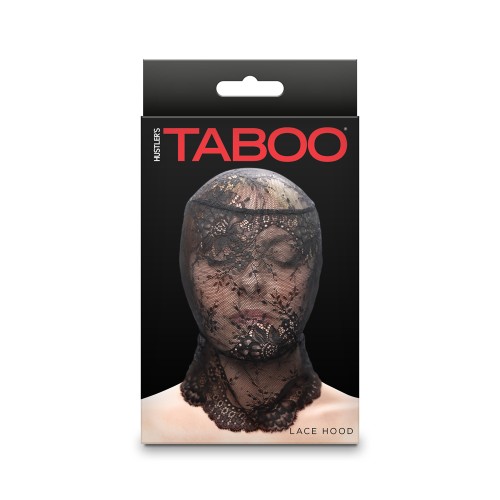 Hustler Taboo Lace Hood Black for Submissive Play