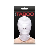 Hustler Taboo Zippered Mouth Hood White - Ultimate Submissive Experience