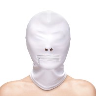 Hustler Taboo Zippered Mouth Hood White - Ultimate Submissive Experience