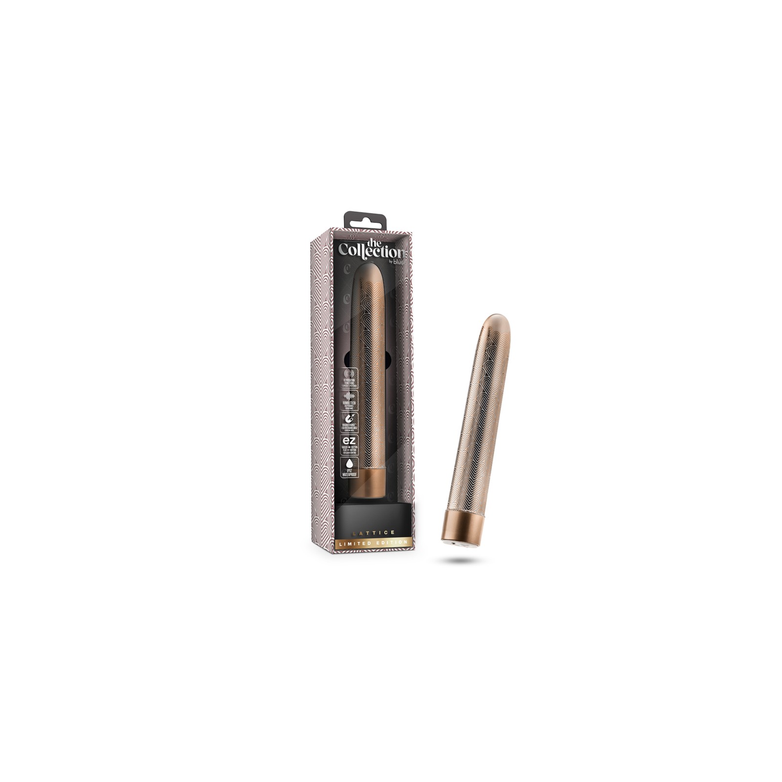 The Collection Lattice 7 in. Rose Gold Vibrator