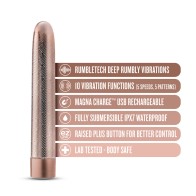 The Collection Lattice 7 in. Rose Gold Vibrator