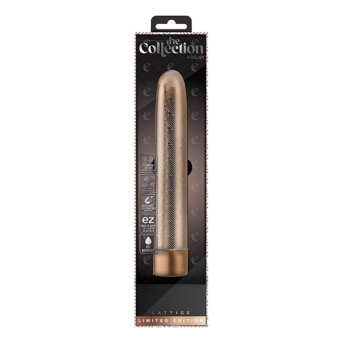 La Colección Lattice Vibrador de 7 Pulgadas Oro Rosa