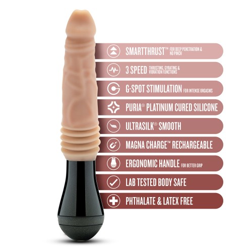 Dildo Vibrador Gyrador Dr. Skin Knight - Placer Intenso