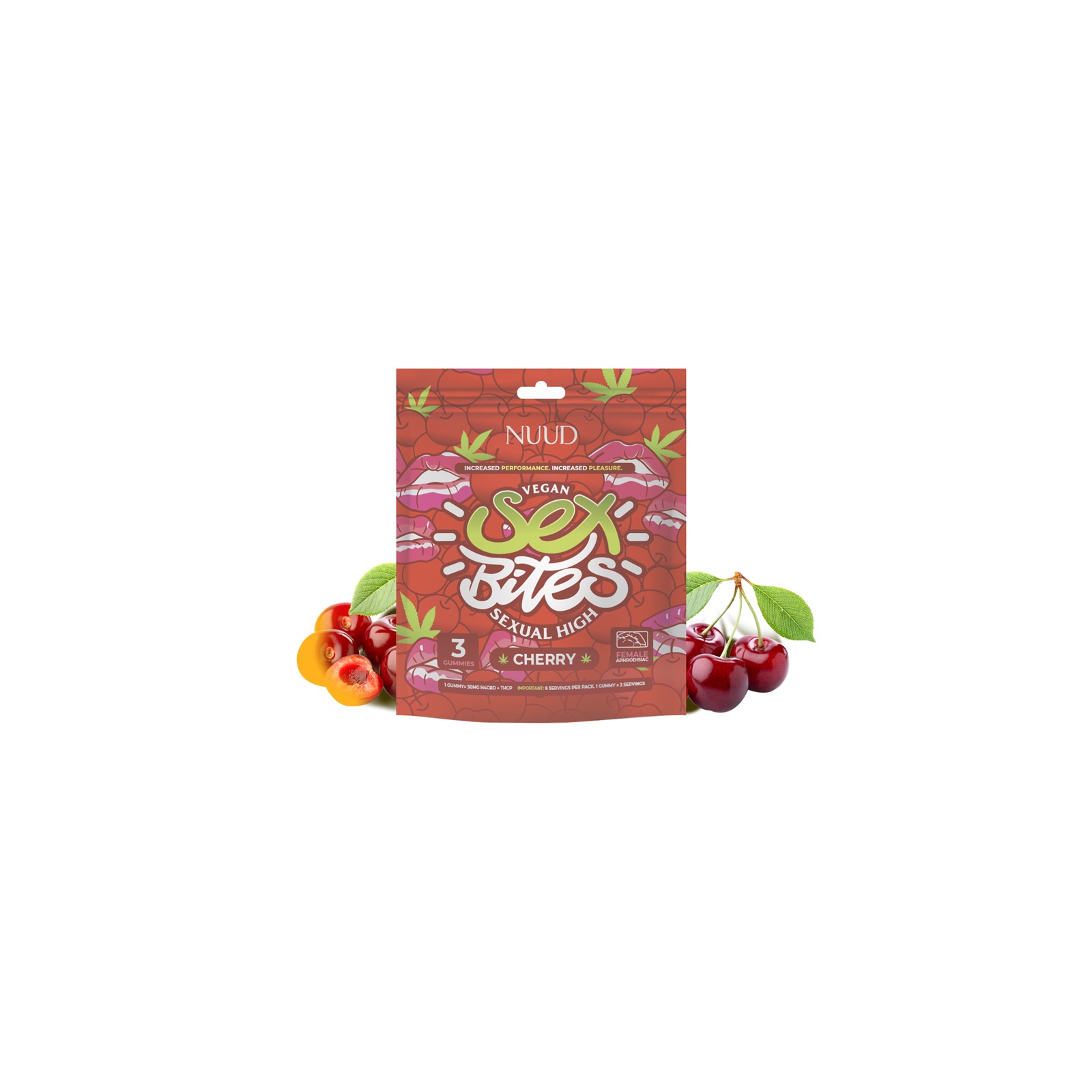 Gummies Afrodisíacos para Mujeres NUUD Cereza