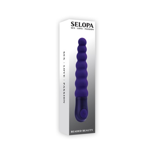 Vibrador de Silicona Beaded Beauty Selopa Púrpura