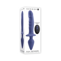 Dual Defender Rechargeable Vibrator - Gender X