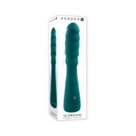 Vibrador Gender X Escorpión Verde Azulado con 12 Velocidades