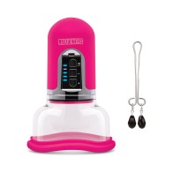 Lux Fetish Auto Pussy Pump with Clit Clamp